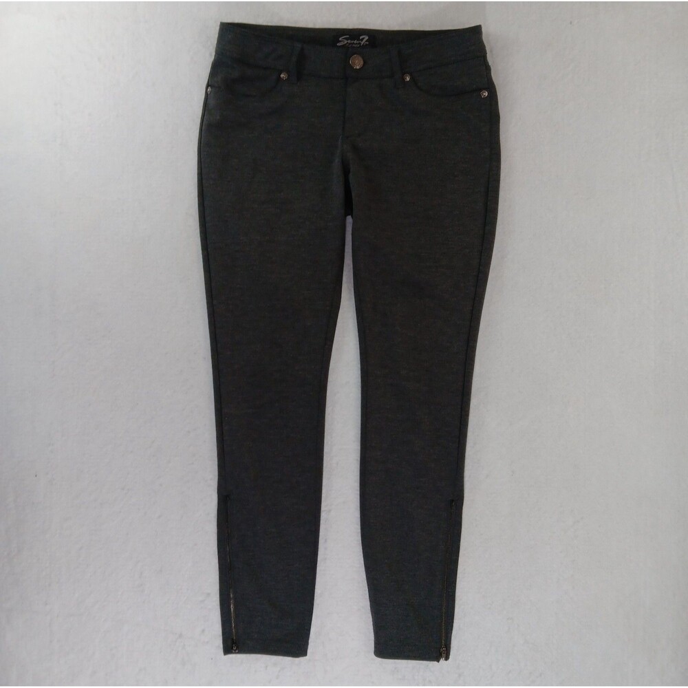 Seven 7 Pants Women's Size 6 Zipper At Ankles Jeggings Gray